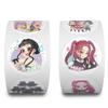 Anime Demon Hunter Girls Cartoon Sticker Roll - 500 Sheets for DIY Decoration (Water Bottle, Computer, Graffiti)