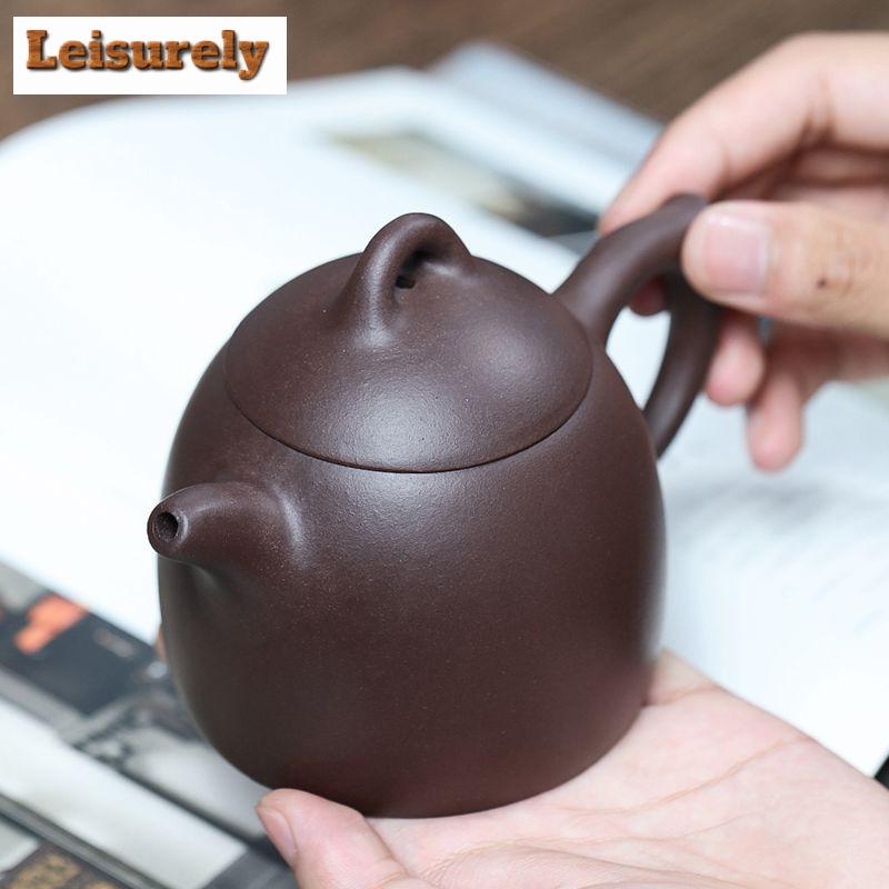 330 ml Klasyczne czajniczki z fioletowej gliny Yixing Ręcznie robiony garnek Qin Quan Surowa ruda Fioletowy czajnik błoto Chiński zestaw do herbaty Zisha Serwisy herbaciane Prezent