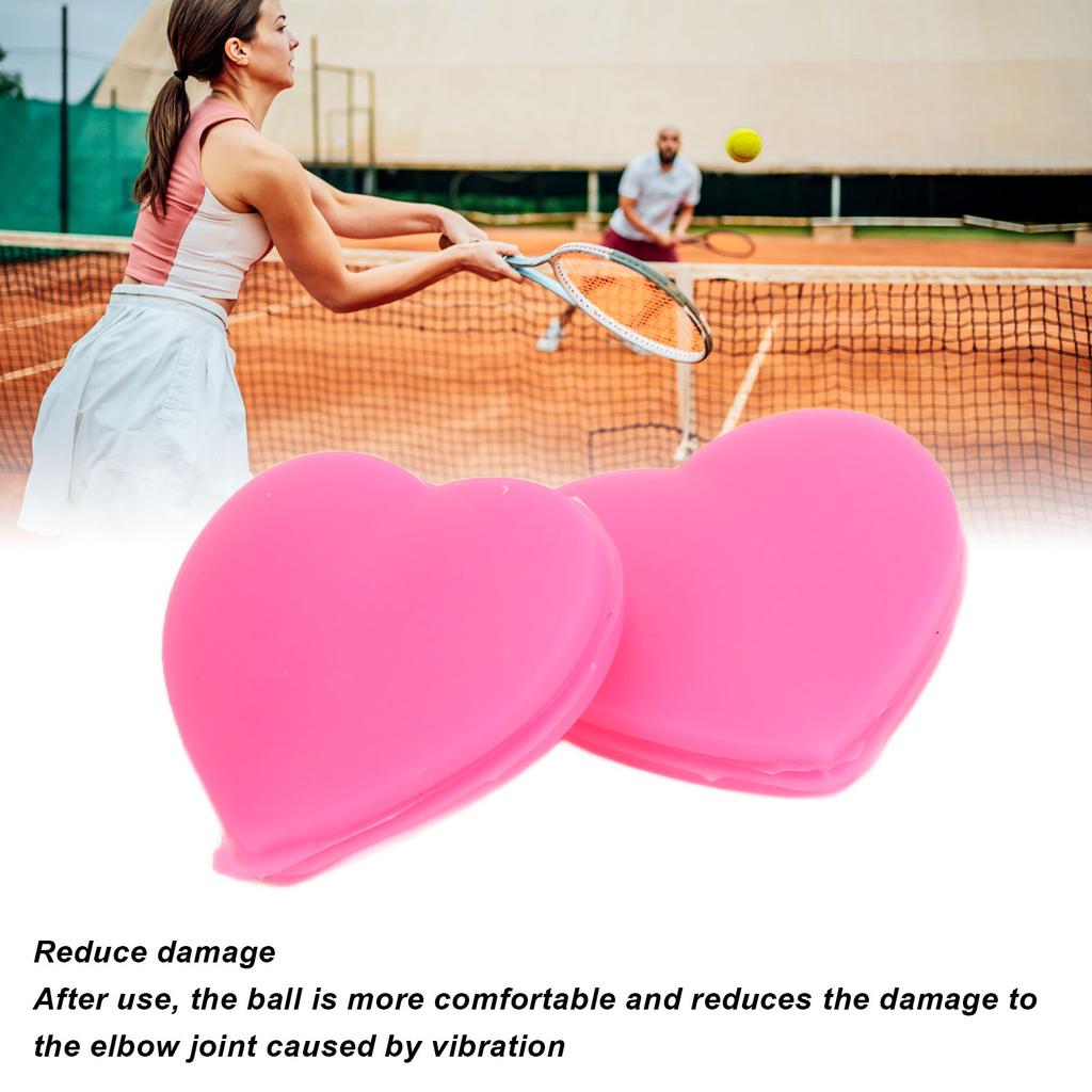 10 SZT amortyzator drgań rakiety tenisowej w kształcie serca silikonowy tenis