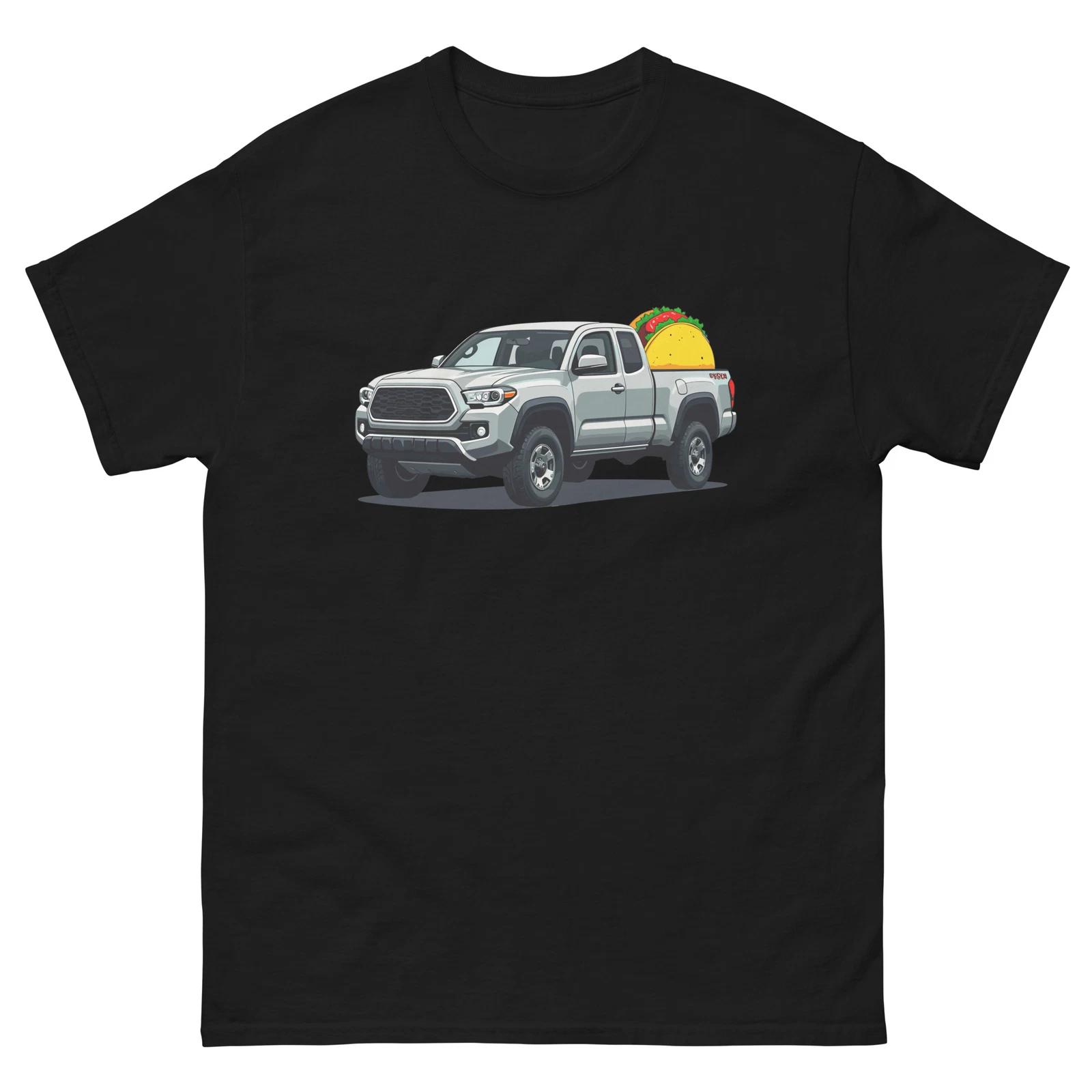 Grey Taco Truck Illustration Fun T-Shirt S