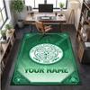 Crystal Velvet Rug Celtic FC Print Custom Name Text Floor Mat Home Decor