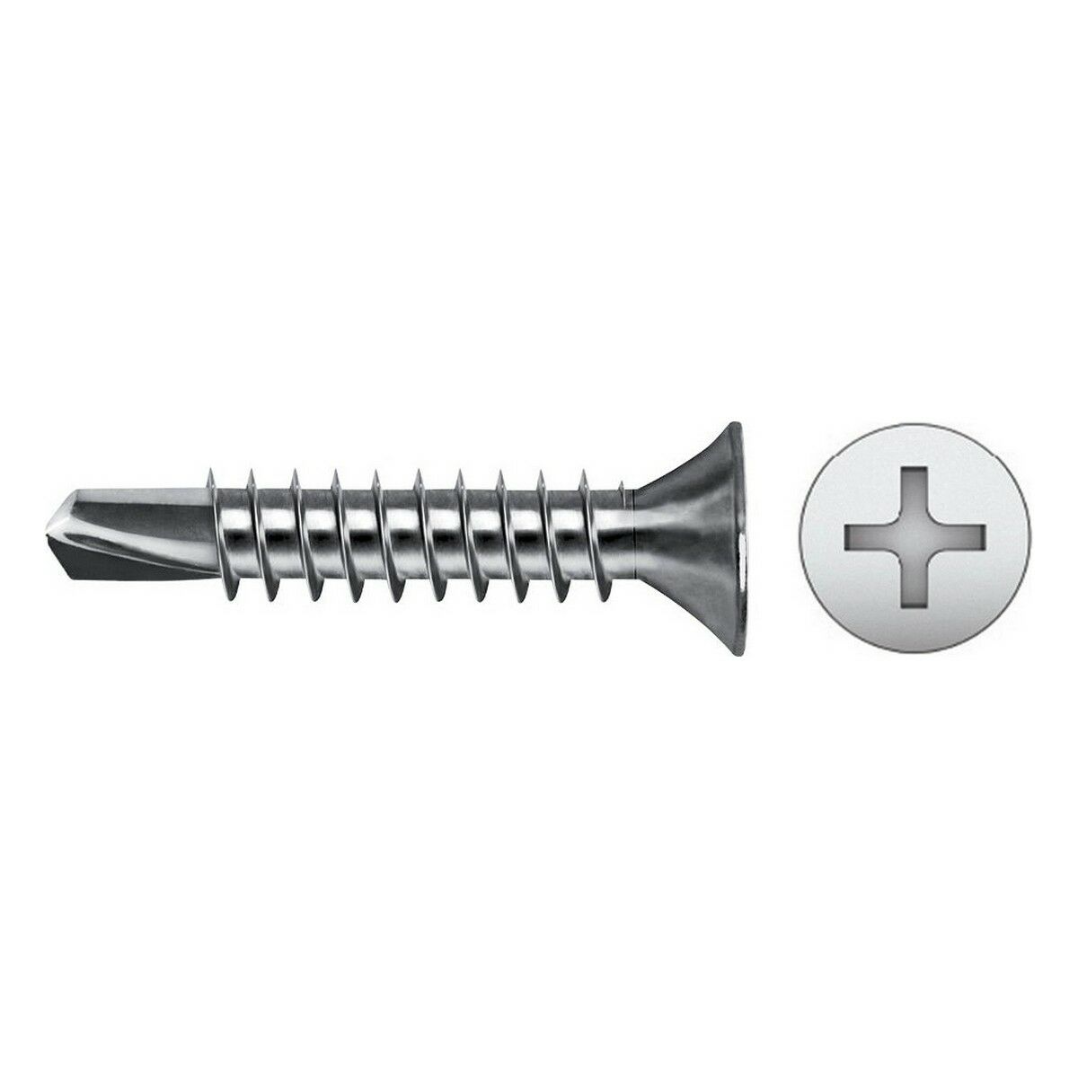 

CELO self-tapping screw 4.2 x 19 mm 500 Units zinc plating Countersunk TU прозрачный