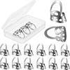 Set of 12 Metal Index Finger Picks for Banjo and Guitar Open-Finger Guitar Picks Adjustable Finger Picks