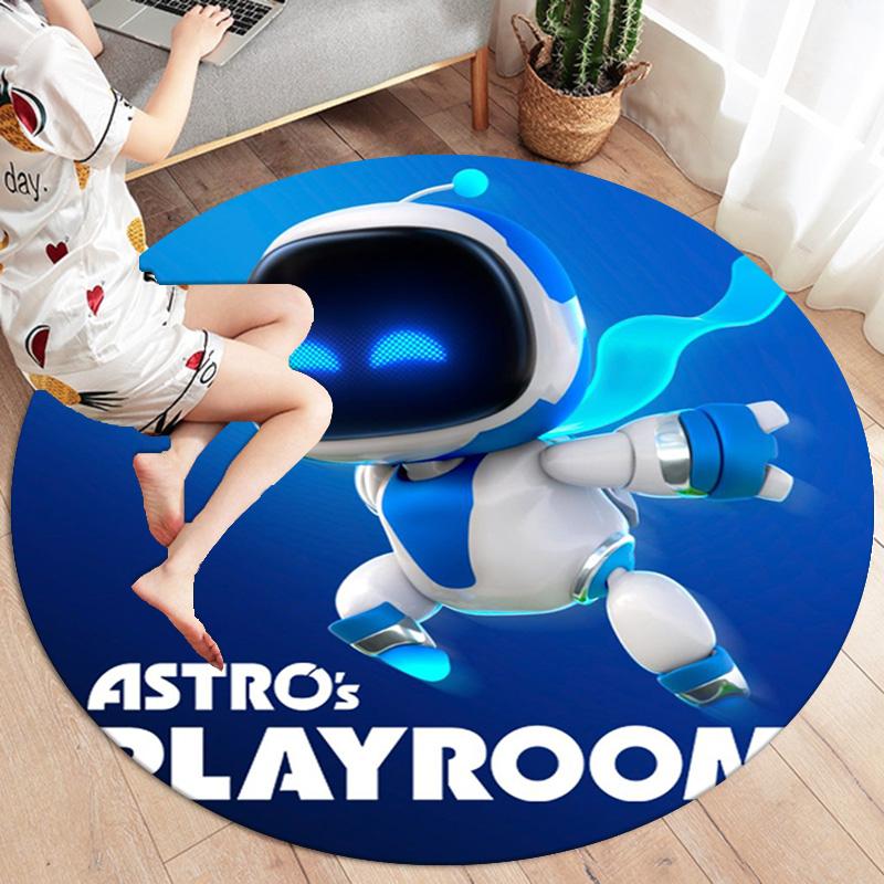 ASTRO BOT Round Area Rug,Carpet Rug for Living Room Bedroom Sofa Playroom Decor,Non-slip Floor Mat