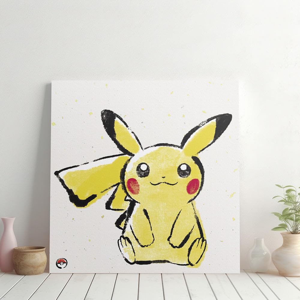 Panel de Lona de Pokémon Pikachu 30cm x Mediano [Art Deli] 30cm, Tamaño, POKE-2407-01