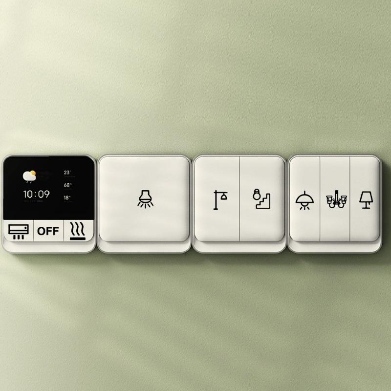 Waterproof Switch Label Sticker Clear Transparent Self-Adhesive Light Switch Panel Decals for Holiday House Rental Decor