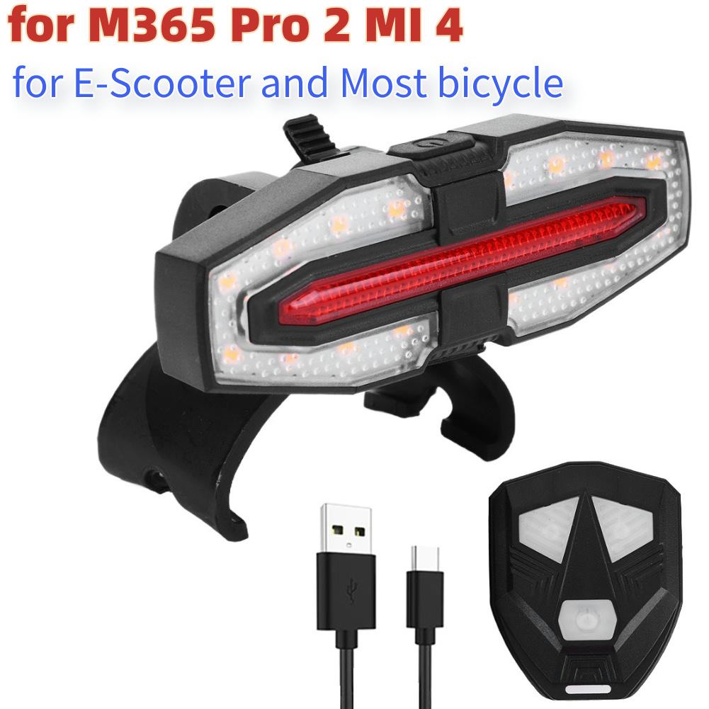 1/2PCS Solar LED Bicycle Rear Light for E-Scooter and Most Bicycle Night Ride Turn Taillight with Signals Light Type-C Charging