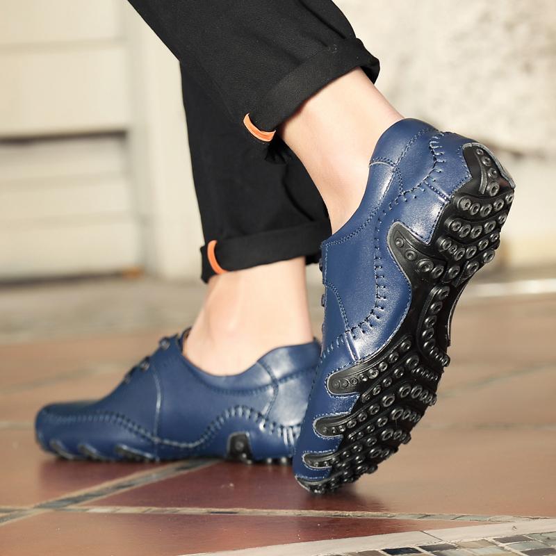 Мужская повседневная обувь из натуральной кожи в британском стиле — фото 10