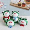 Plush Frog Plush Keyring Cartoon Frog Red Scarf Frog Plush Pendant   School Bag Pendant