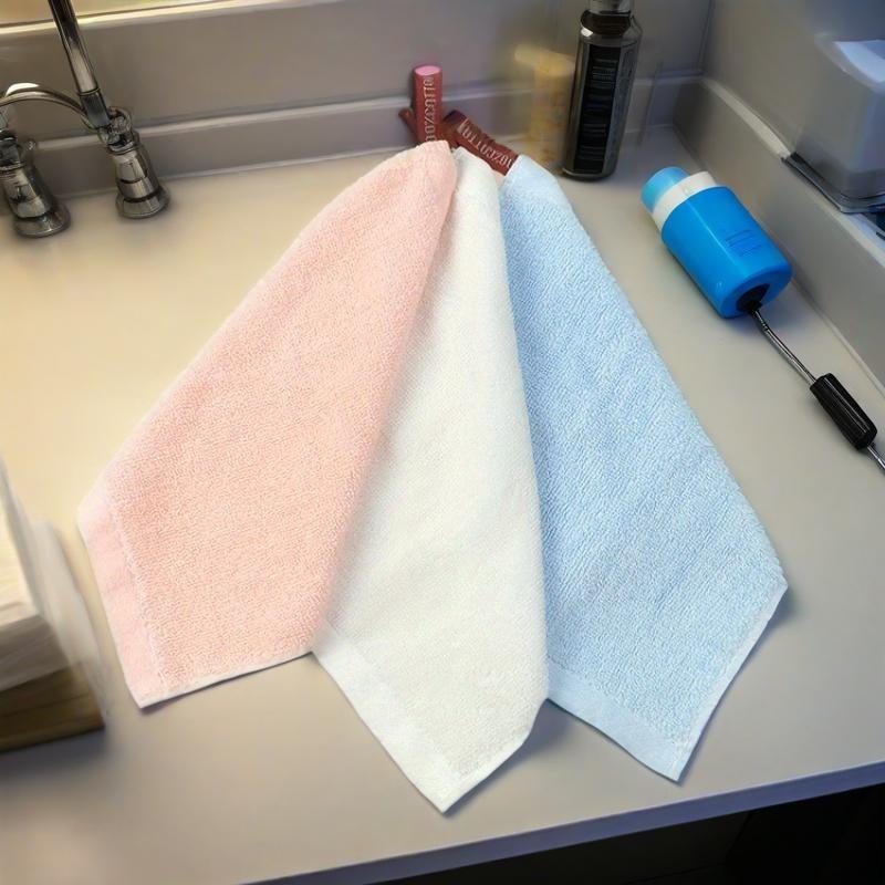 Baby Towel Set of 10 Pieces, Children's Baby Bathroom - Hotel - Spa - Kitchen Multifunctional Fingertip Towel and Face Towel 25x 25cm