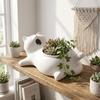 Cat-shaped Storage Box Mini Plant Pot 3D Printed Succulent Pot Funny Cat Flower Pot  Tabletop