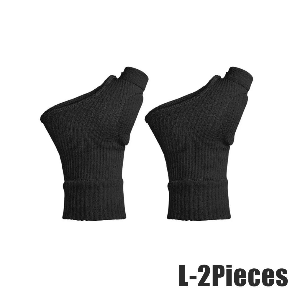 1Pair Wrist Thumb Compression Arthritis Gloves Breathable Wrist Support Brace Wrist Sleeve Knitted Finger Thumb Injury Pads