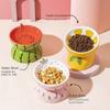 Cat Bowl Ceramic Tall Foot Oblique Drinking Water Bowl Dog Cat Pet Rice Bowl Cat Food Bowl Cat Food Bowl