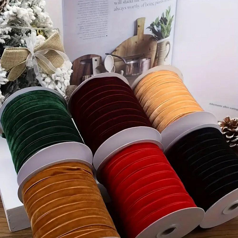 Single Faced Clothing Accessories Ribbons Velvet Texture Decorative Ribbon Velvet Ribbon  Sewing