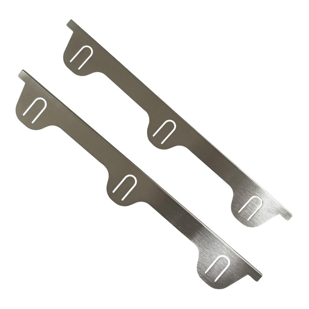 2x Stainless Steel Stove Gap Covers Sturdy Oven Side Filler for Stovetop argent