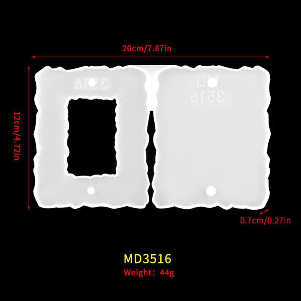 Epoxy Triangle Oval Square Photo Resin Casting for DIY Picture Crafts Decorations (Transparent)