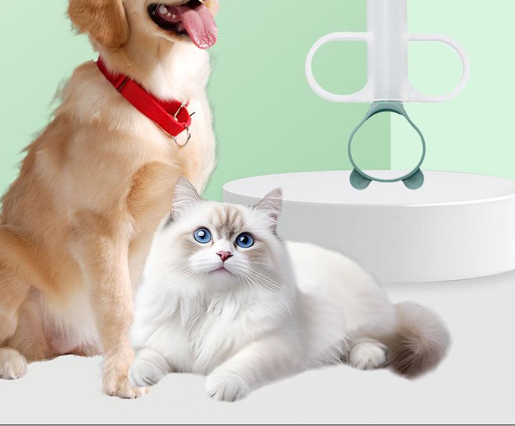 Pet Medicine Feeder: Cat & Dog Syringe Press-Type Liquid or Capsule Dispenser