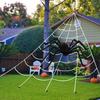 5M/7M Halloween Triangle Spider Web Extra Large Giant Spider Web Scary Lawn Spider Web  Indoor