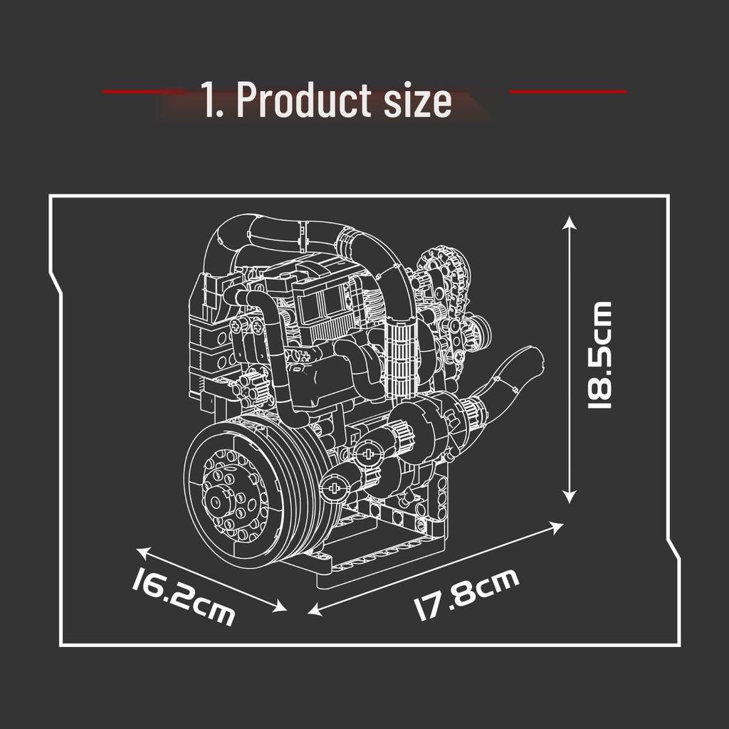 Yuxing Model King 10215 Koenig Supercar 2025 Engine Building Blocks Toy