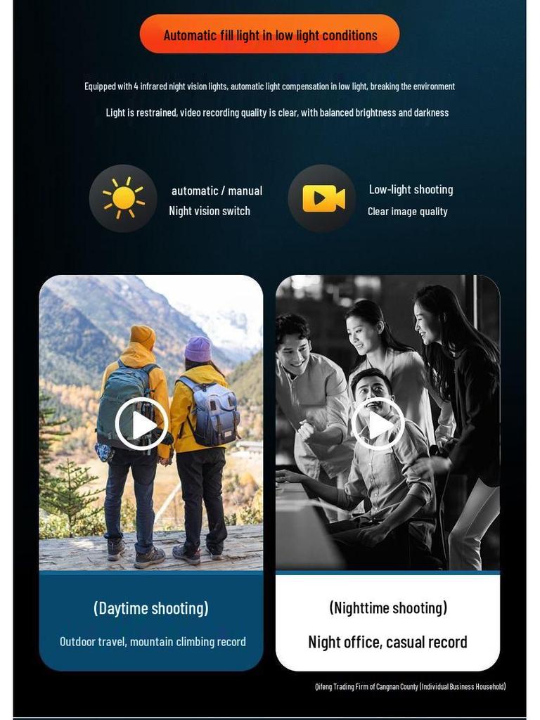 4K Ultra HD Motorcycle Anti-Shake Sports Camera with Audio and Video Recording