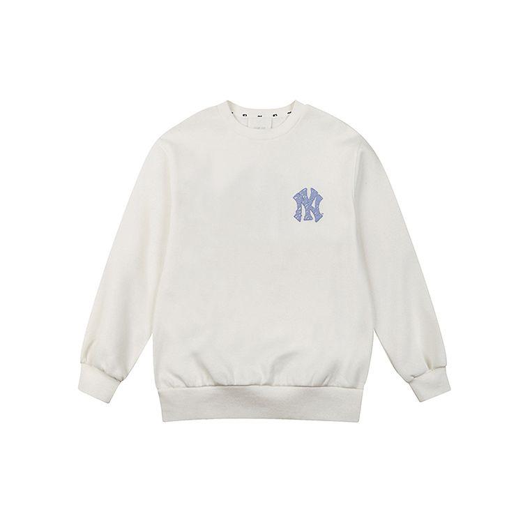 MLB Like Series New York Yankees Rückseiten-Buchstabenlogo Rundhals-Fleece-Sweatshirt Unisex-Sweatshirt Weiß 31MT22961-50I