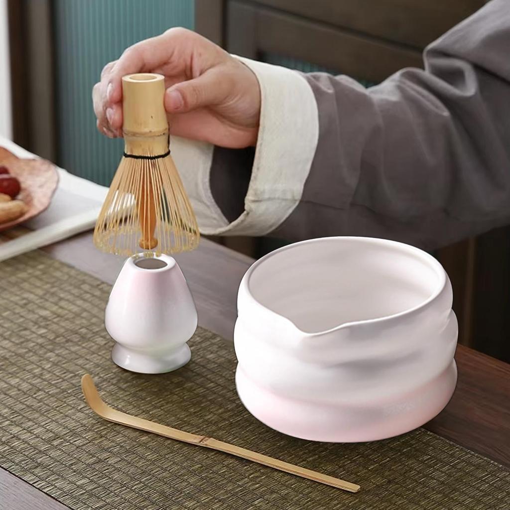 Matcha Whisk Set 7Pcs/set Kitchen Whisk And Bowl Set Japanese Tea Kit With Strainer Spoon Holder Scoop For Tea Lovers