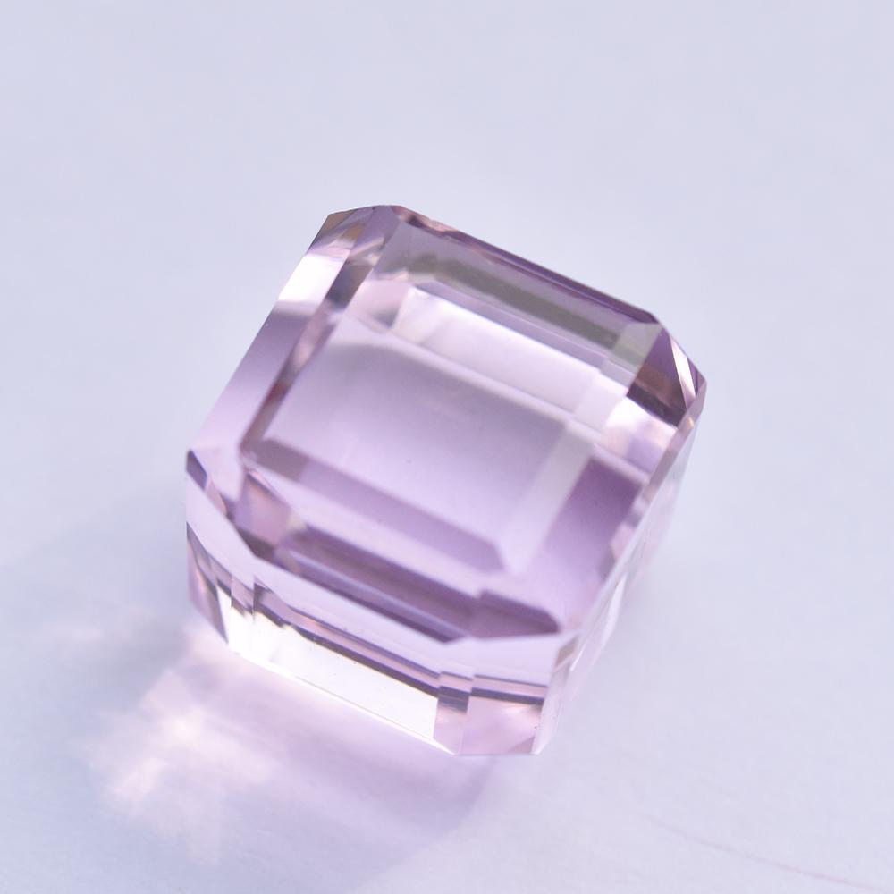 NATURAL Pink Topaz 142 Ct Cube Shape CERTIFIED Loose Gemstone For Home Decor