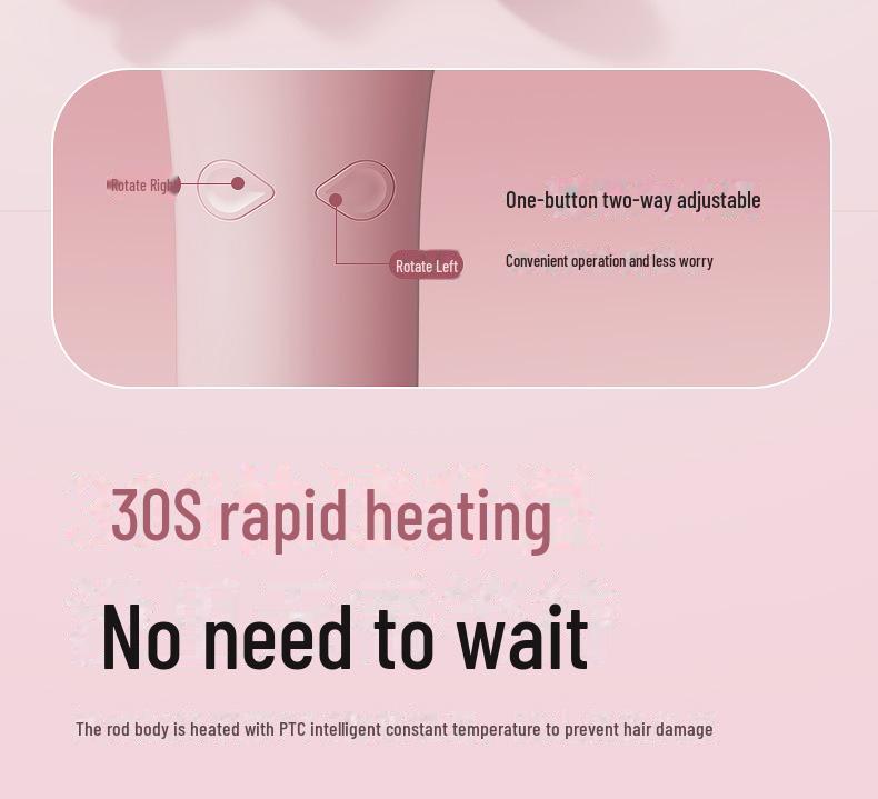 32mm Automatic Curling Iron with Ionic Technology - Gentle On Hair, Perfect for Big Waves and Water Ripple Styles.