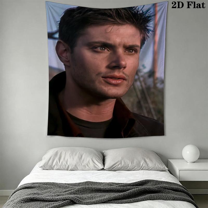 Dean Winchester Wall Tapestry Aesthetic Wall Hanging Printed Fabric Blanket Decorative Tapestries for Bedroom Living Room Home Decor