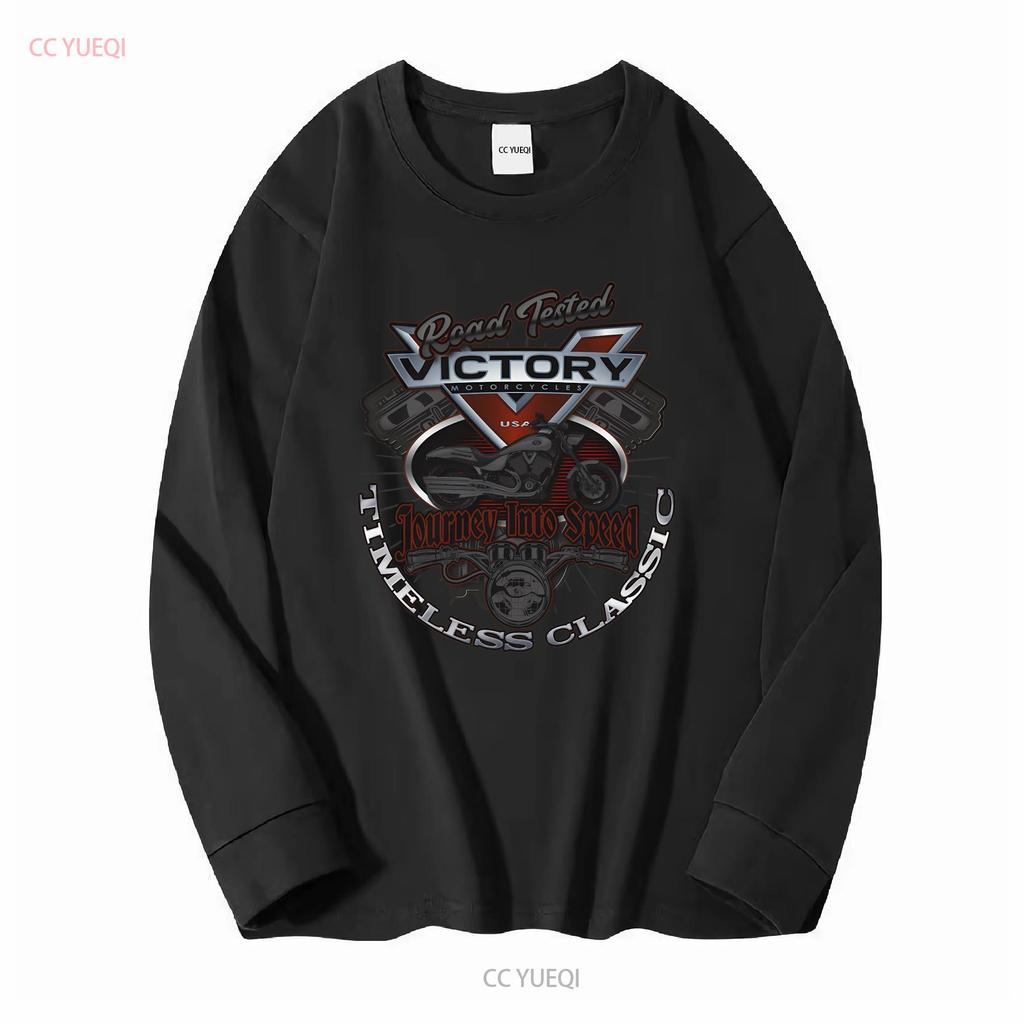 Victory Motorcycles Softstyle T-Shirt vintage gewaschen dehnbar Grafik Oberteil für den Alltag bequem atmungsaktiv weich