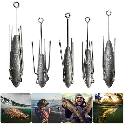 Fishing Sinker Weights Long Tail Fishing Sinkers Wear-resistant Fishing Drop Shot Fishing Tackle Accessories