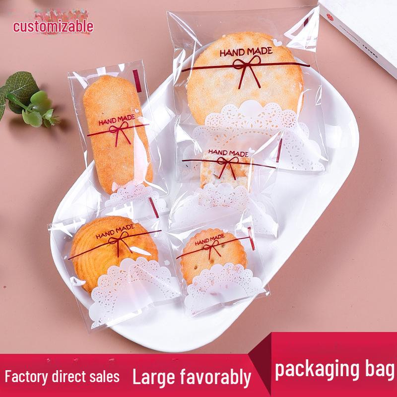 Lace Bow Ziplock Bags for Macarons & Nougat - Snowflake Design, Multiple Sizes