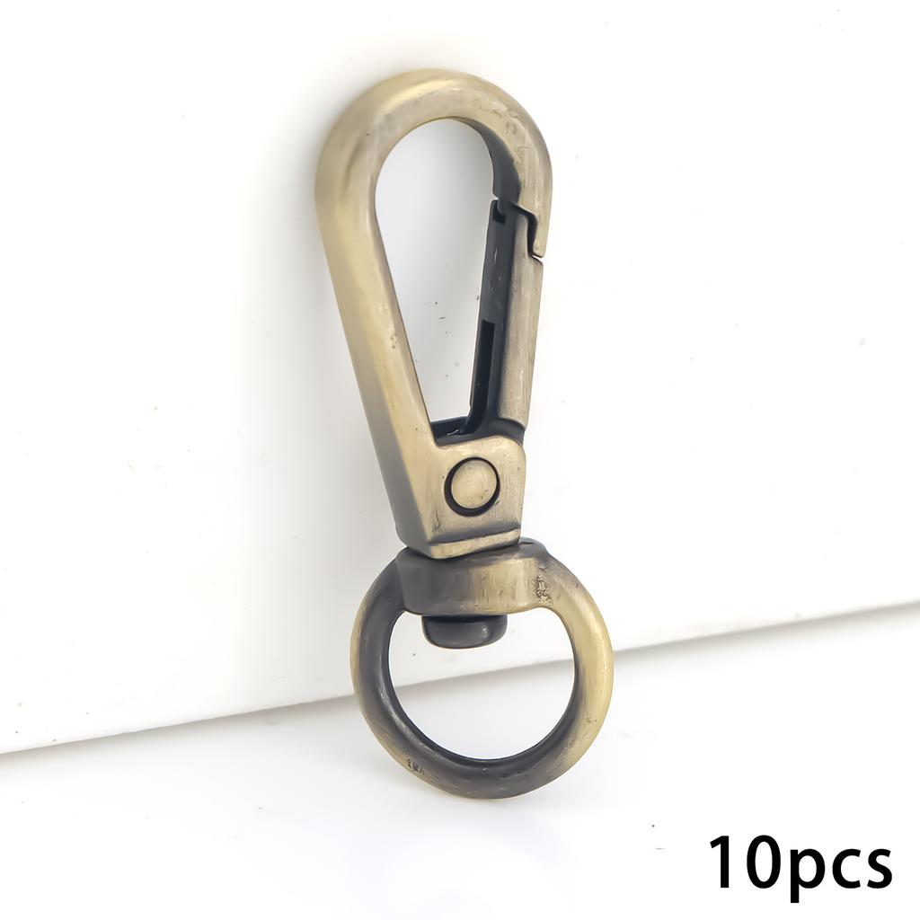 10Pcs Metal Swivel Lobster Clasps Purse Bag Strap Buckle Lanyard Hooks Men's Keychain Clip