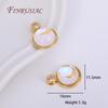 18K Gold Plated Round/Square/Heart Epoxy Resin Gem Pendant For Pearl Necklace Making, DIY Craft Jewelry Making Supplies