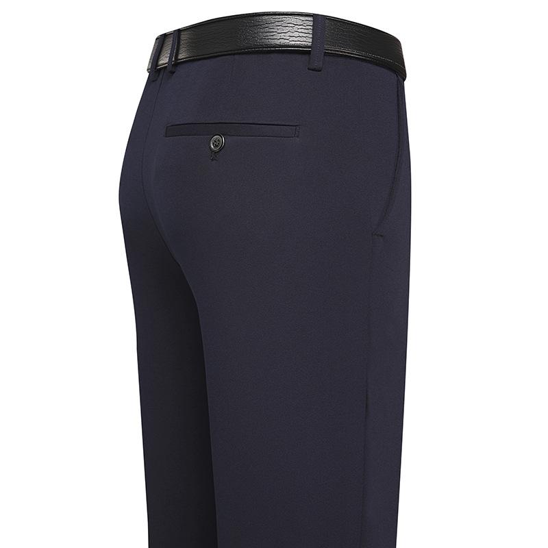 Erkek Yaz İnce Moda İş Rahat Takım Elbise Pantolon Uzun Pantolon Erkek Elastik Düz Kollu Resmi Pantolon Büyük Beden 27-42