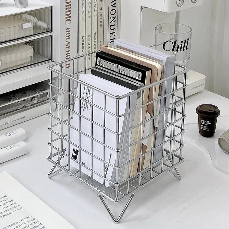 Display rack storage basket storage rack desktop book and pen storage box large capacity miscellaneous storage box