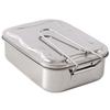 Stainless Steel Compartment Lunch Box - Foldable Heat-Resistant Handle, Lockable Flavor-Separated Food Container, Space-Saving