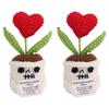 Crochet Flowers Sunflower Artificial Crochet Potted Desk Accessorie Office Accessorie Wedding Decor Teacher's Day Gift Girasol