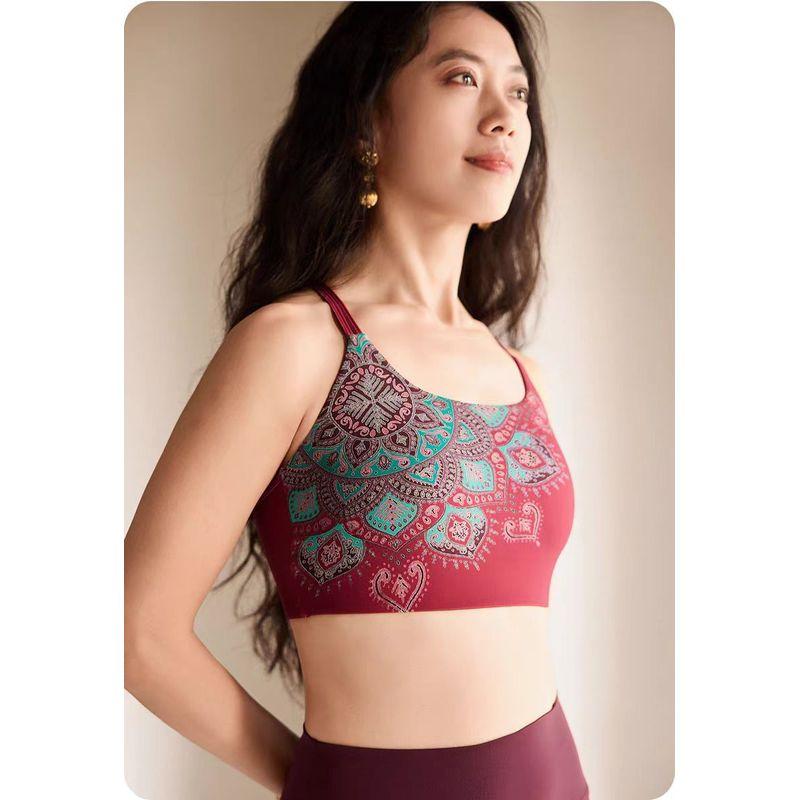 Export Cross-Border Fashion Huamei Vest Yoga Clothes Sports Quick-Drying Intimates Bra Fitness Pants Bra Push up Suit