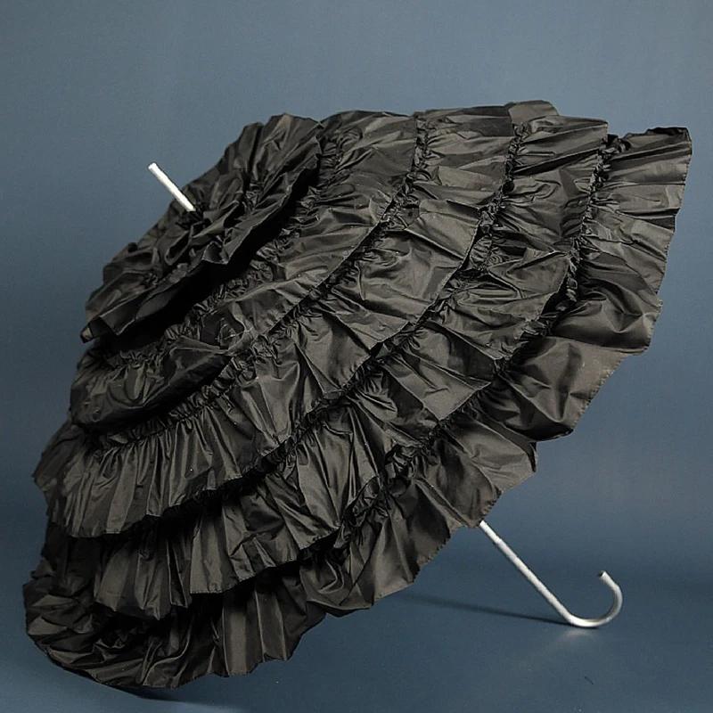 Ombrello Nordico Bianco Lungo da Donna per Matrimonio Ragazza Metallo Lusso Ombrello da Sole per Donne Guarda Chuva Idee Regalo SY338