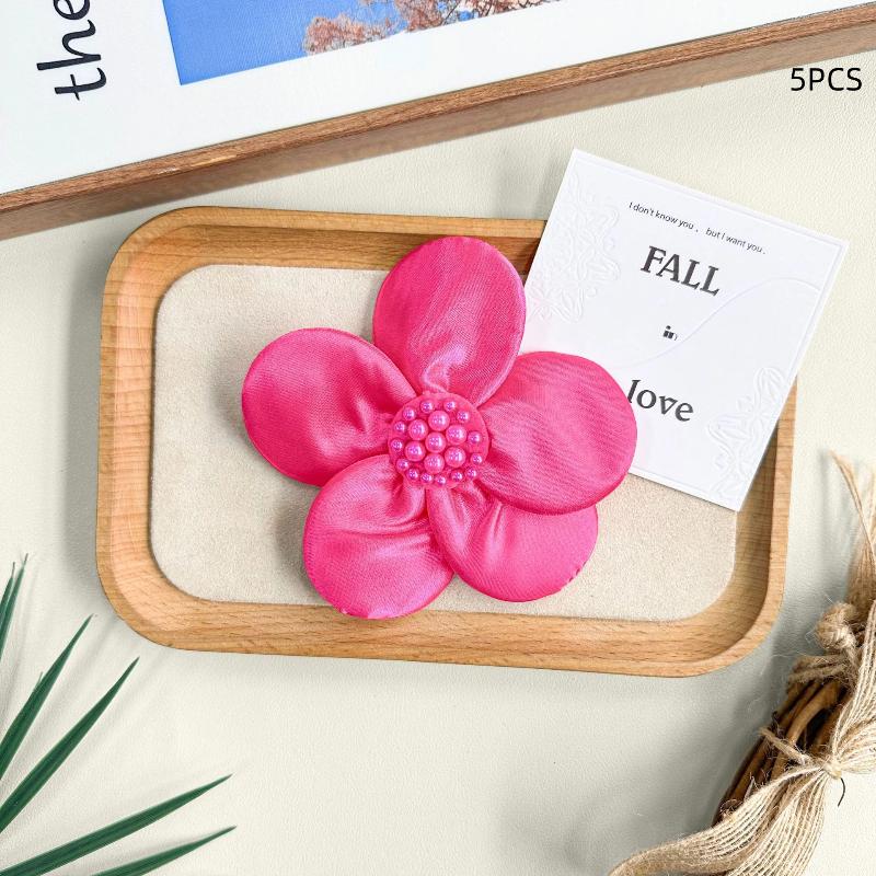 5 Pcs Black White Hand Sewn Colored Ding Cloth With Flower Clothing Patch Diy Clothing Accessories 11Cm