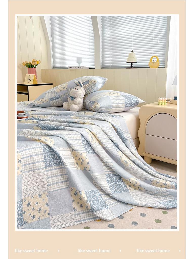 Class A Baby & Mom Double Layer Gauze Printed 3-Piece Bedding Set - Washed Cotton
