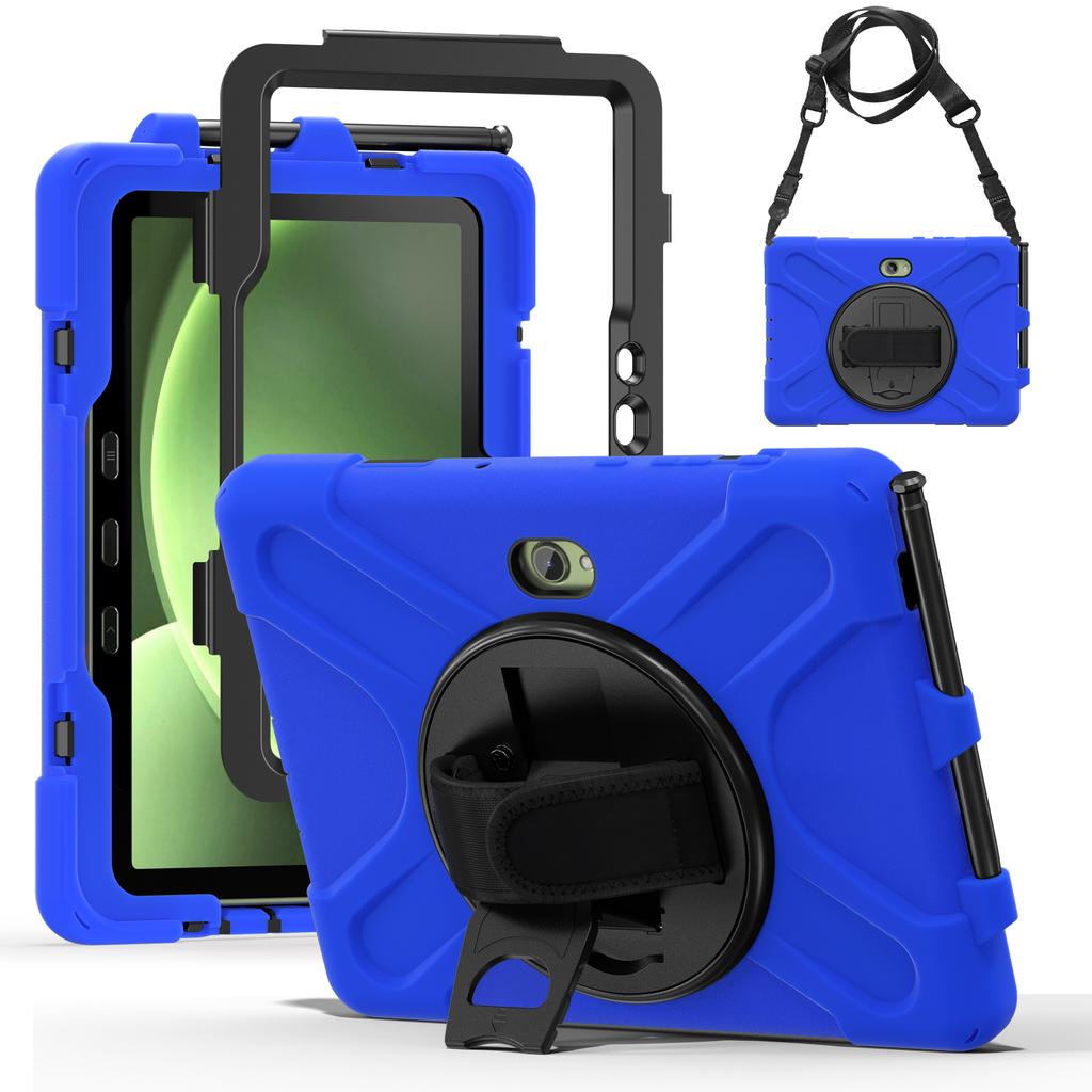 For Samsung Galaxy Tab Active5 Pro X350/X356B/Active Pro T540/T545/T547/Active4 Pro T630/T636 Kickstand Case Cover with Shoulder Strap