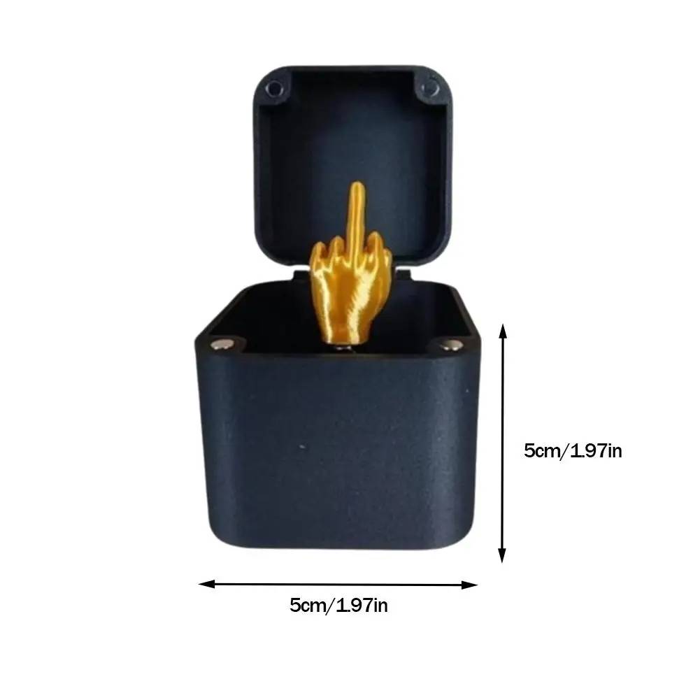 Fun Gag Birthday Gift Accessories Desk Decoration Surprise Gift Box Toys Middle Finger In the Box Supplies Crafts Decor Figurine