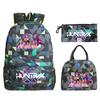 Kpop Peripheral Printing Student Schoolbag Large Capacity Casual Backpack Three-Piece Set