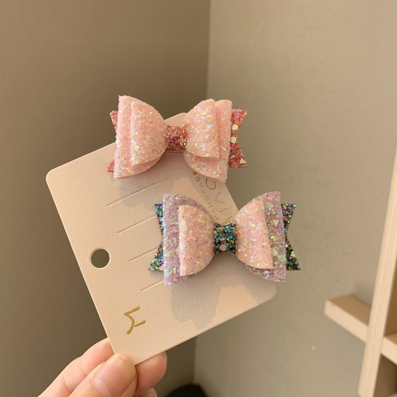 

Korean Style Children s Sparkly Bow Hair Clips - Princess Hair Accessories