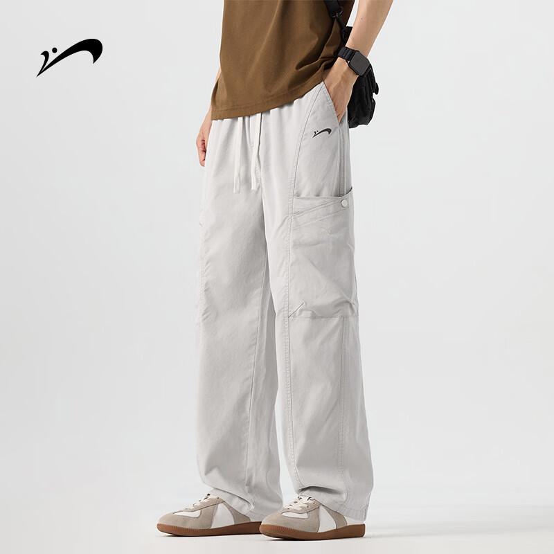 

Guirenniao Lyocell Tencel Loose Straight Casual Trousers L