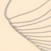 Simple And Fashionable Multi-layer Tassel Chain Chest Chain Sexy Exaggerated Bikini Halter Neck Body Chain For Women