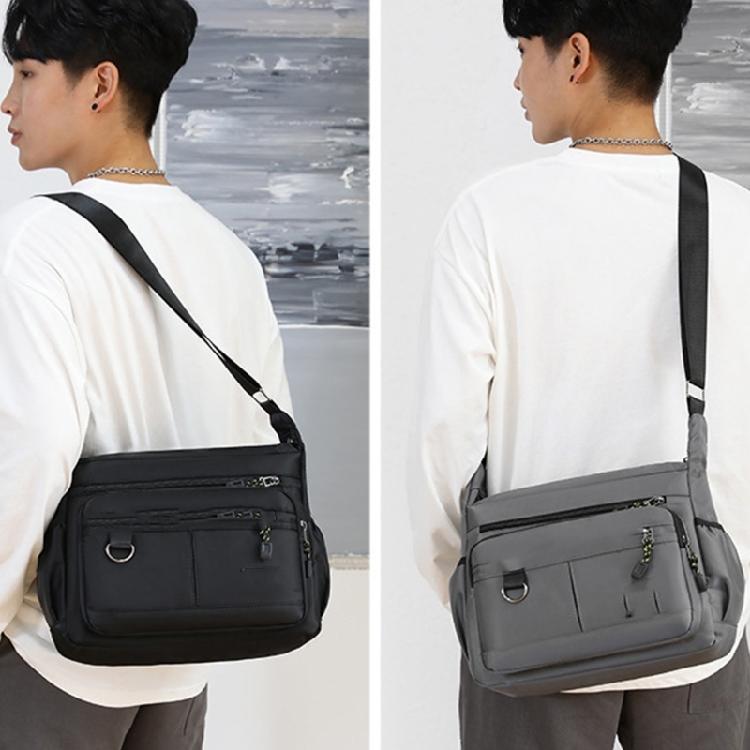 Oxfords Toted Bag for Men Shoulder Crossbody Handbag with Multi Pockets Zipper for Work Office Travel and Daily Use