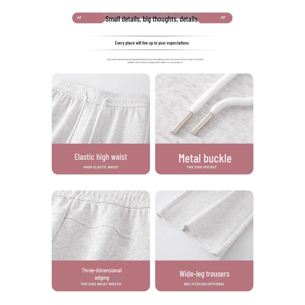 New Women's High-Waisted Drawstring Flare Pants - Slimming, 145cm, Ideal for Spring and Autumn